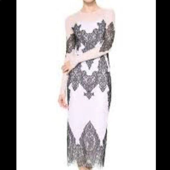 NWT SAINT GIL PARIS EMBELLISHED SHEER DRESS ‎ S - Picture 9 of 10